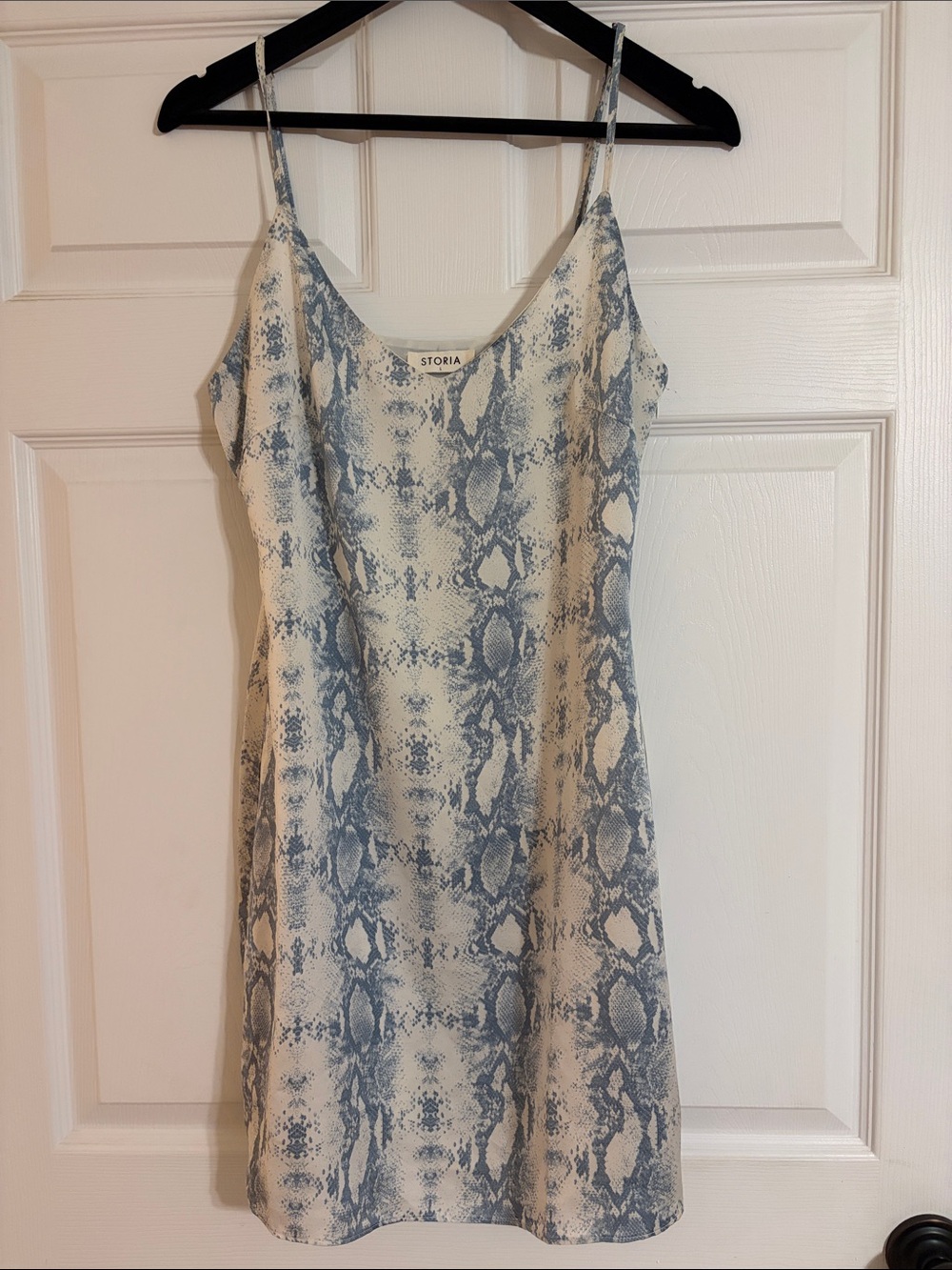 Storia Snakeskin Print Mini Slip Dress  - Size L - Spring Wedding Guest Dress